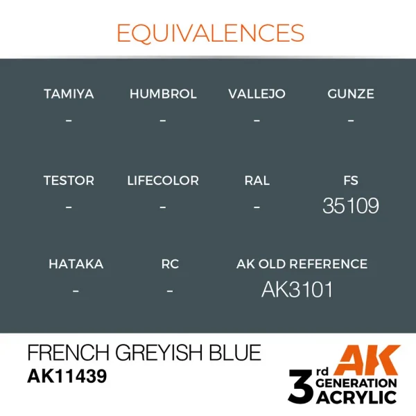 5568311053-1 AK Interactive - French Greyish Blue - AK11439
