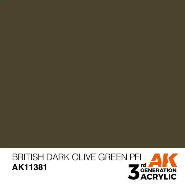 AK Interactive – British Dark Olive Green PFI – AK11381 - AK Interactive - Ludik Vault