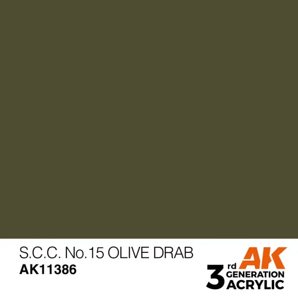 5568311428 AK Interactive – S.C.C. No.15 Olive Drab – AK11386 - AK Interactive - Ludik Vault