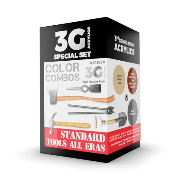 AK Interactive – STANDARD TOOLS ALL ERAS COMBO 3G – AK11670 - AK Interactive - Ludik Vault