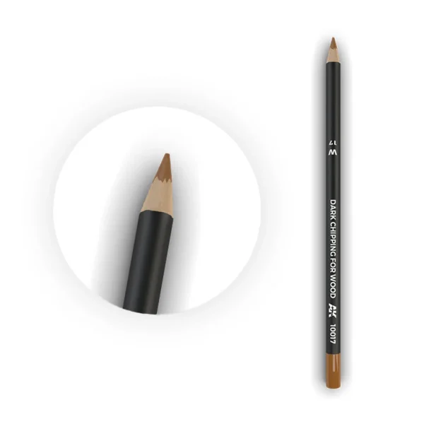 AK Interactive – Watercolor Pencil Dark Chipping for wood – AK10017 - AK Interactive - Ludik Vault