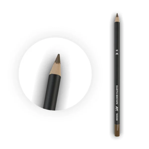 AK Interactive – Watercolor Pencil Earth Brown – AK10028 - AK Interactive - Ludik Vault