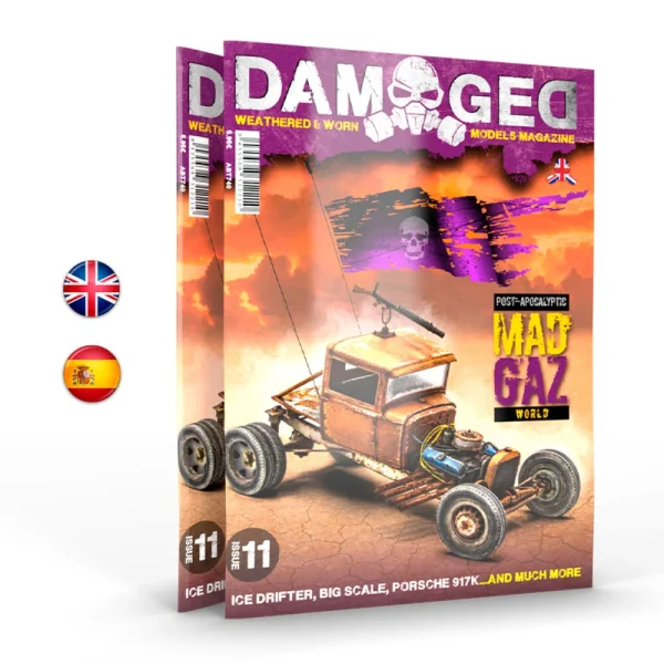 5568312210 AK Interactive – DAMAGED, Worn and Weathered Models Magazine – 11 (English) – ABT740 - AK Interactive - Ludik Vault
