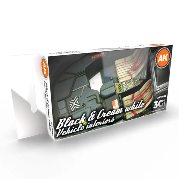 AK Interactive – BLACK INTERIOR AND CREAM WHITE – AK11683 - AK Interactive - Ludik Vault