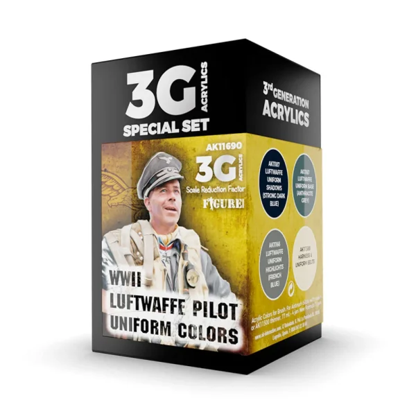 AK Interactive – WWII LUFTWAFFE UNIFORM COLORS 3G – AK11690 - AK Interactive - Ludik Vault