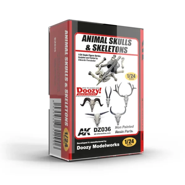 AK Interactive – ANIMAL SKULLS & SKELETONS / CALAVERAS DE ANIMALES & ESQUELETOS 1:24 – DZ036 - AK Interactive - Ludik Vault