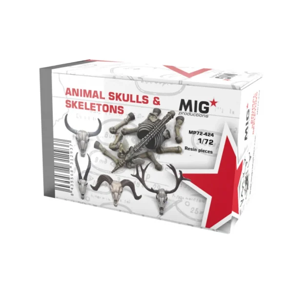 AK Interactive – ANIMAL SKULLS & SKELETONS 1:72 – MP72-424 - AK Interactive - Ludik Vault