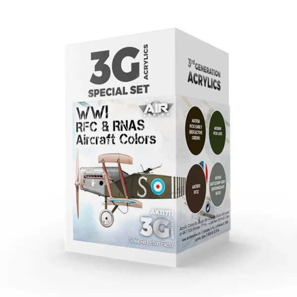 AK Interactive – WWI RFC & RNAS. British Aircraft Colors SET 3G – AK11711 - AK Interactive - Ludik Vault