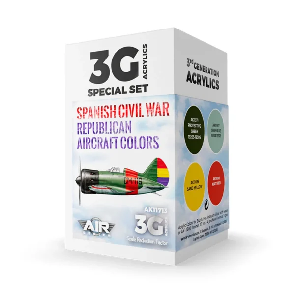 AK Interactive – Spanish Civil War. Republican Aircraft Colors SET – AK11713 - AK Interactive - Ludik Vault
