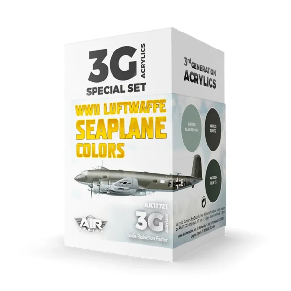 AK Interactive – WWII Luftwaffe Seaplane Colors SET 3G – AK11721 - AK Interactive - Ludik Vault