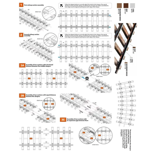 5568314085-1 AK Interactive - DOUBLE RAILWAY TRACK SECTION 1/35 - AK35011