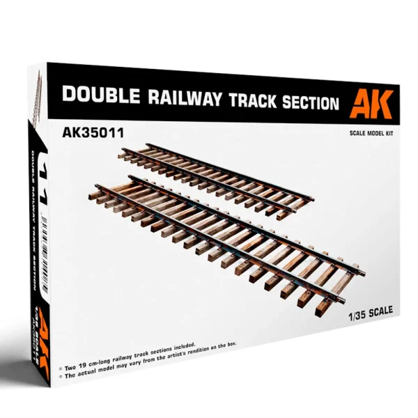 5568314085 AK Interactive – DOUBLE RAILWAY TRACK SECTION 1/35 – AK35011 - AK Interactive - Ludik Vault