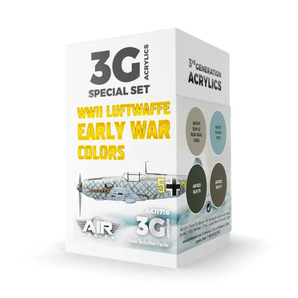 AK Interactive – WWII Luftwaffe Early War Colors SET 3G – AK11716 - AK Interactive - Ludik Vault