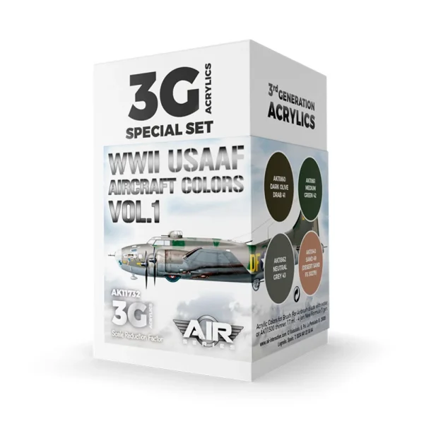 5568314177 AK Interactive – WWII USAAF Aircraft Colors Vol.1 SET 3G – AK11732 - AK Interactive - Ludik Vault