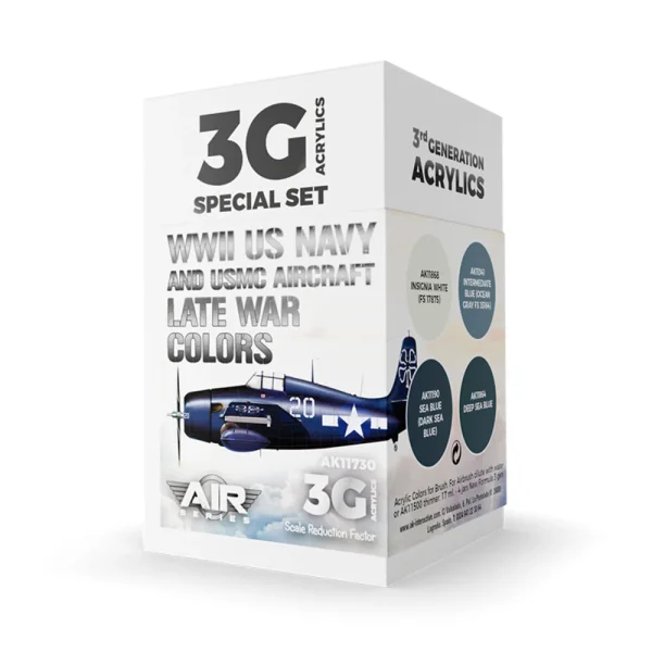5568314276 AK Interactive – WWII US Navy & USMC Aircraft Late War Colors SET3G – AK11730 - AK Interactive - Ludik Vault