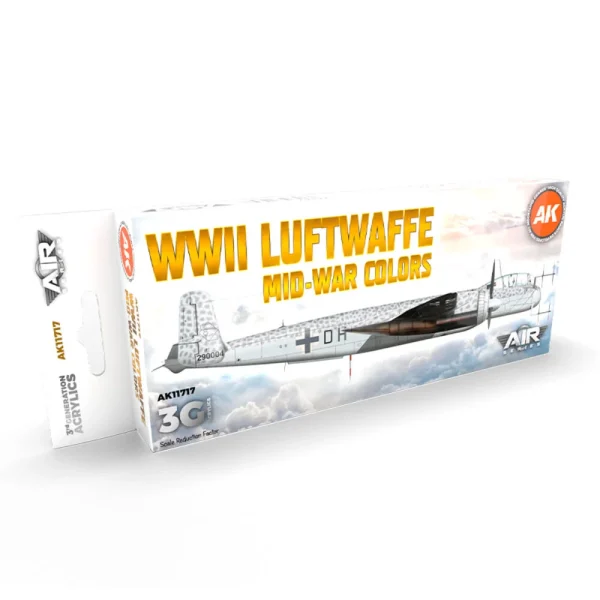 AK Interactive – WWII Luftwaffe Mid-War Colors SET 3G – AK11717 - AK Interactive - Ludik Vault