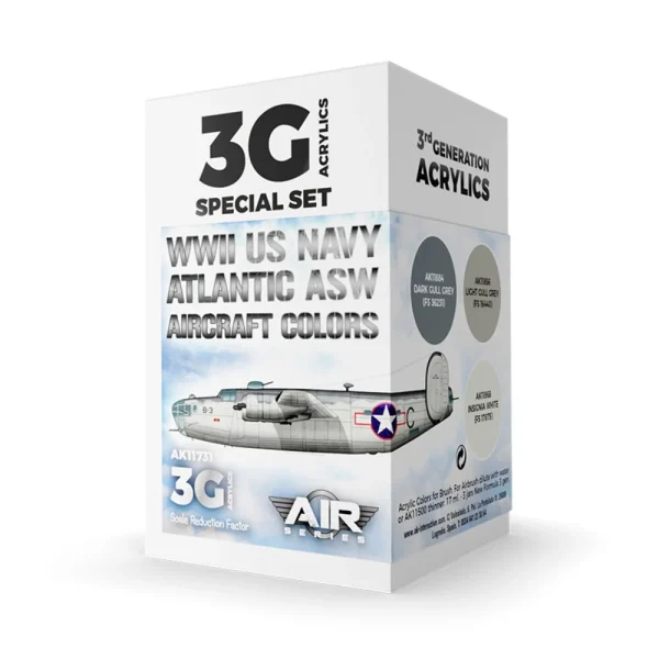 5568314368 AK Interactive – WWII US Navy ASW Aircraft Colors SET 3G – AK11731 - AK Interactive - Ludik Vault