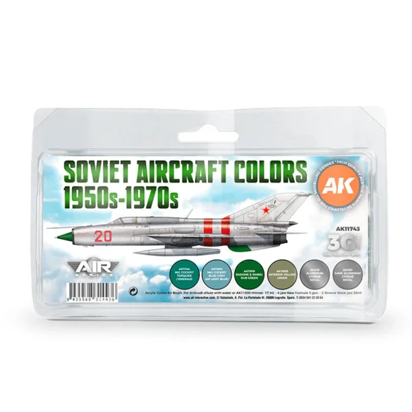 5568314436 AK Interactive – Soviet Aircraft Colors 1950s-1970s SET 3G – AK11743 - AK Interactive - Ludik Vault