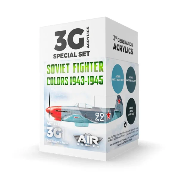 5568314498 AK Interactive – Soviet Fighter Colors 1943-1945 SET 3G – AK11742 - AK Interactive - Ludik Vault