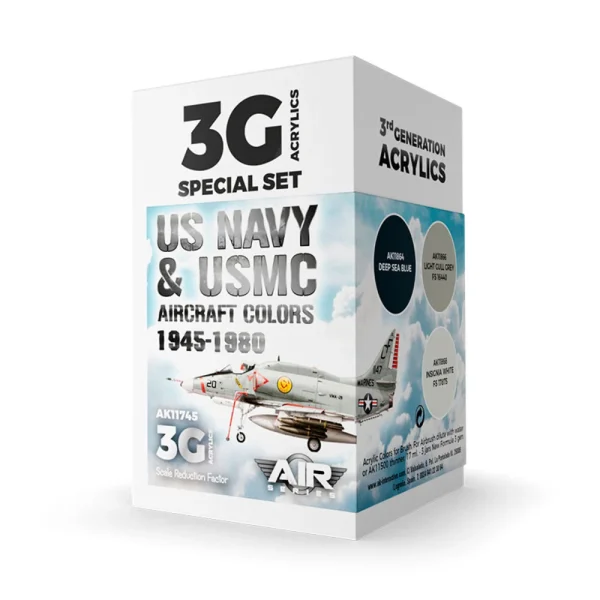 AK Interactive – US Navy & USMC Aircraft Colors 1945-1980 SET 3G – AK11745 - AK Interactive - Ludik Vault