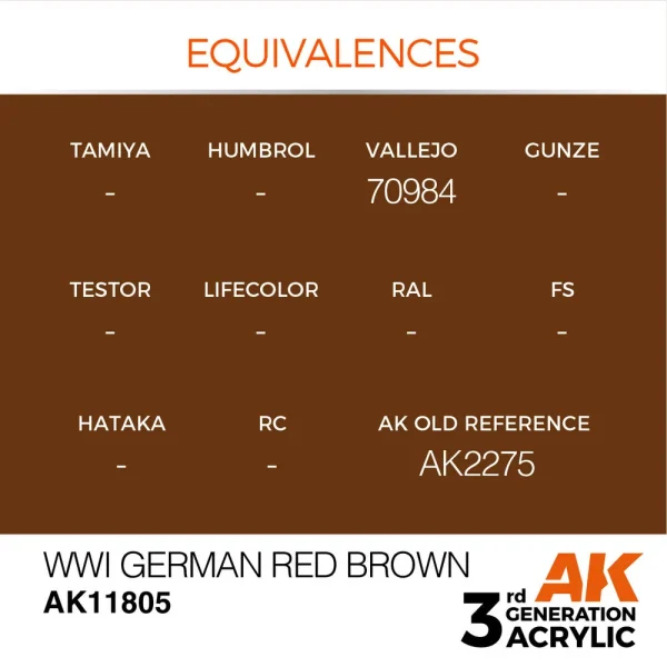 AK Interactive - WWI German Red Brown - AK11805