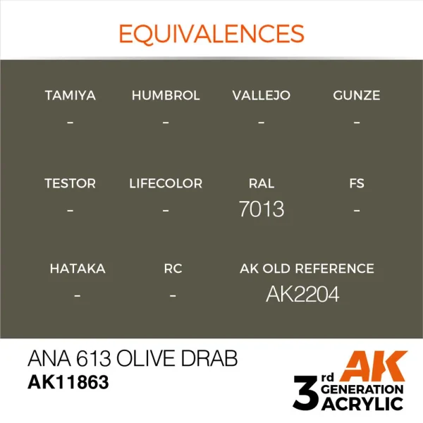 AK Interactive - ANA 613 Olive Drab - AK11863