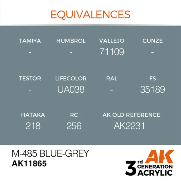 5568315297-1 AK Interactive - M-485 Blue-Grey - AK11865