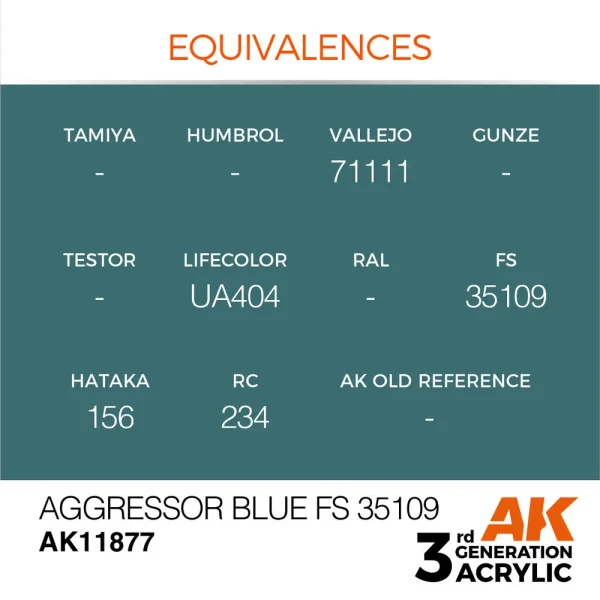5568315419-1 AK Interactive - Aggressor Blue FS 35109 - AK11877