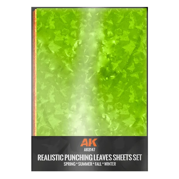 5568326071 AK Interactive – PUNCHING LEAVES SHEETS SET (4 units of A4-size sheets) – AK8147 - AK Interactive - Ludik Vault