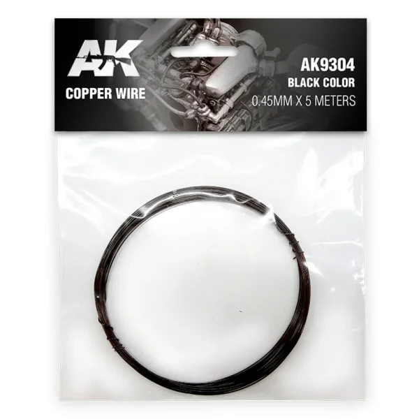 5568326712 AK Interactive – Copper Wire 0.45mm x 5 meters BLACK COLOR – AK9304 - AK Interactive - Ludik Vault
