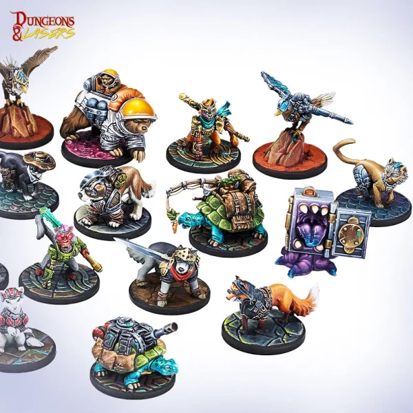 1414670412-2 Archon Studio - Dungeons & Lasers - Miniatures: ANIMAL COMPANIONS