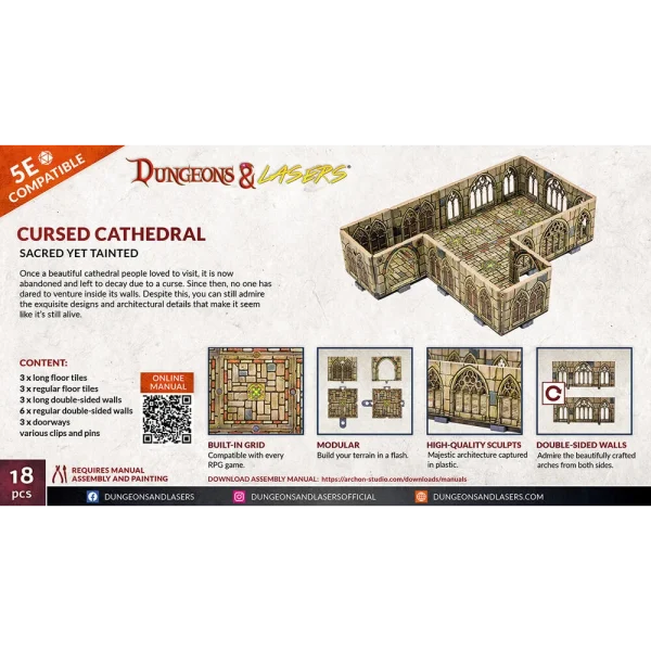 1414671457-5 Archon Studio - Dungeons & Lasers - Expansion Set: CURSED CATHEDRAL