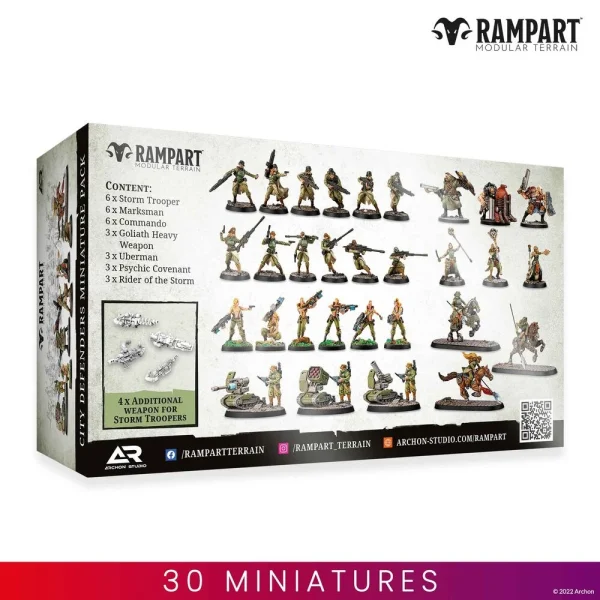 Archon Studio - Rampart - Modular Terrain: CITY DEFENDERS MINIATURE PACK