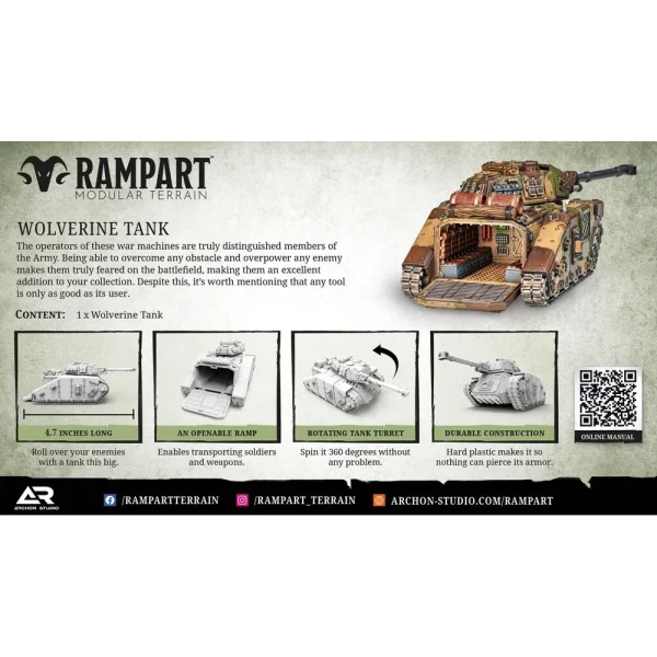 1414673444-5 Archon Studio - Rampart - Modular Terrain: WOLVERINE TANK