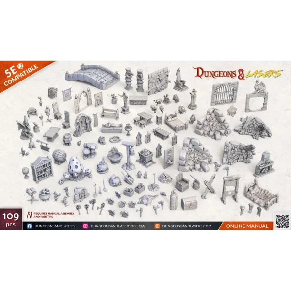 1414673475-6 Archon Studio - Dungeons & Lasers - Expansion Set: FANTASY PROPS PACK
