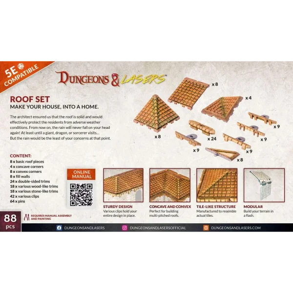 1414673482-7 Archon Studio - Dungeons & Lasers - Expansion Set: ROOF SET