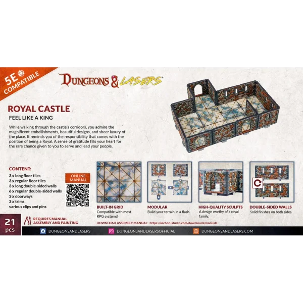 1414673703-5 Archon Studio - Dungeons & Lasers - Expansion Set: ROYAL CASTLE