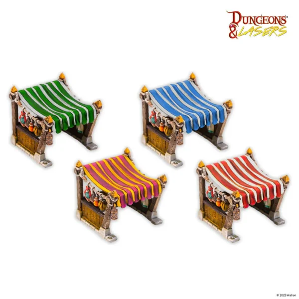 Archon Studio – Dungeons & Lasers Expansion Set: MARKET STALLS SET - Archon Studio - Ludik Vault