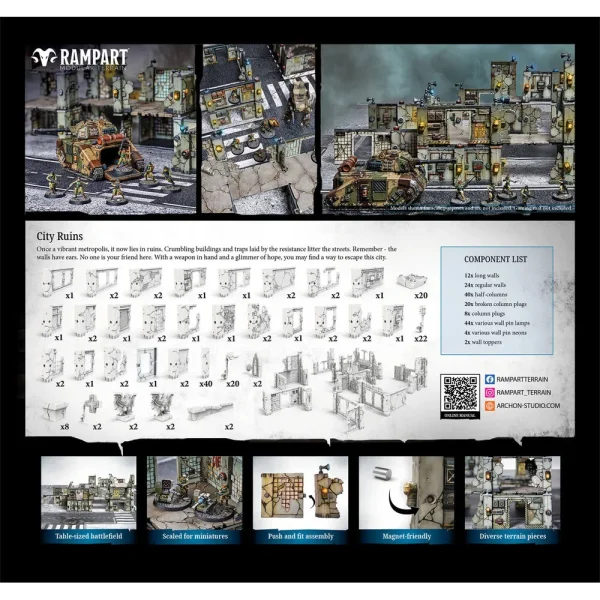 Archon Studio - Rampart - Modular Terrain: CITY RUINS