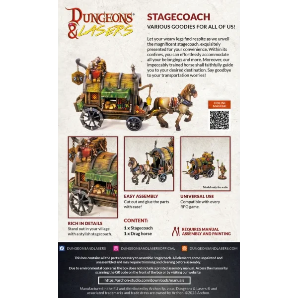 1414674182-5 Archon Studio - Dungeons & Lasers - Miniatures: STAGECOACH