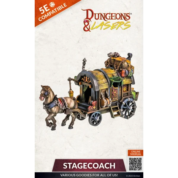 1414674182-6 Archon Studio - Dungeons & Lasers - Miniatures: STAGECOACH