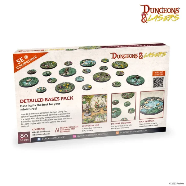 1414674212-4 Archon Studio - Dungeons & Lasers - Miniatures: DETAILED BASES PACK