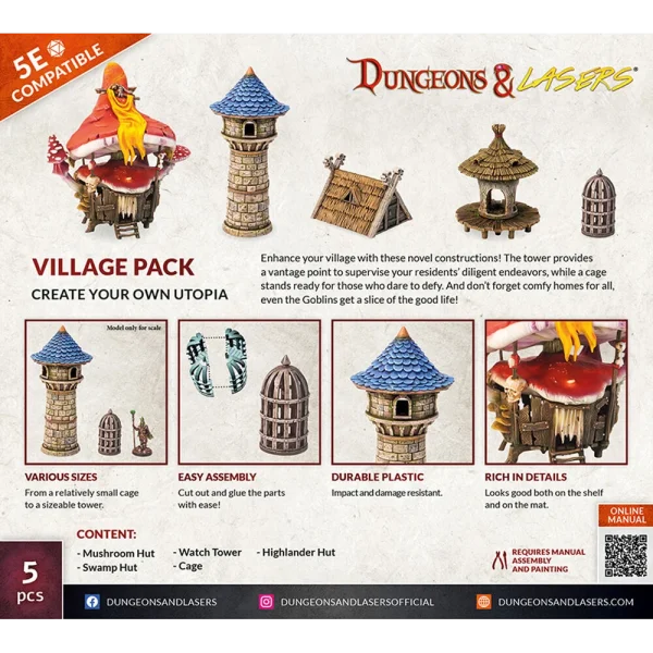 1414674694-2 Archon Studio - Dungeons & Lasers - Expansion Set: VILLAGE PACK