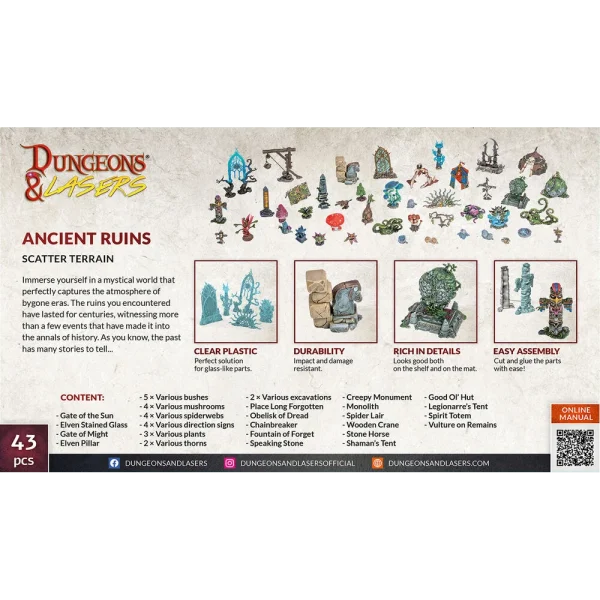 1414674700-3 Archon Studio - Dungeons & Lasers - Expansion Set: ANCIENT RUINS SCATTER TERRAIN