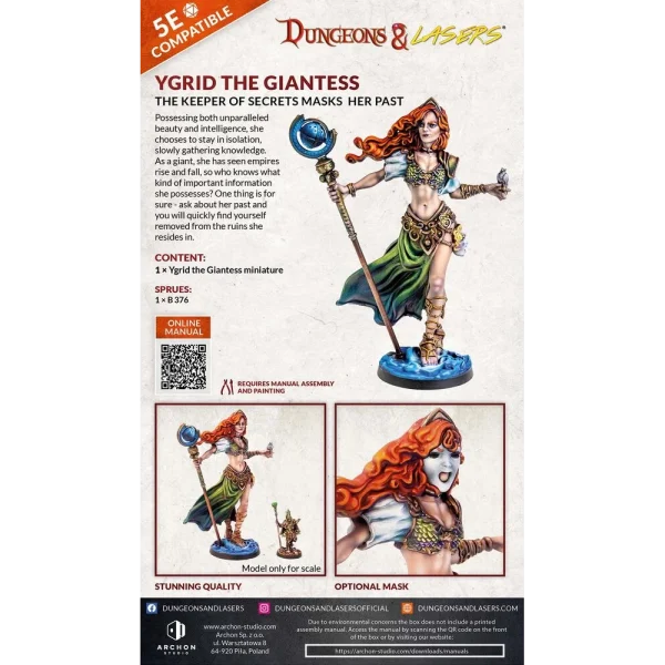1414675431-5 Archon Studio - Dungeons & Lasers - Miniatures: YGRID THE GIANTESS