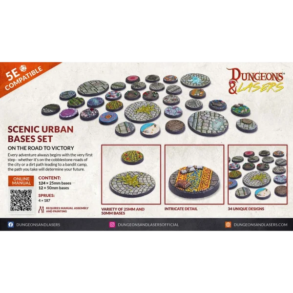 Archon Studio - Dungeons & Lasers - Miniatures: SCENIC URBAN BASES SET