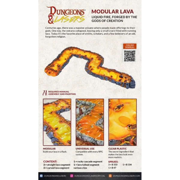 1414675455-5 Archon Studio - Dungeons & Lasers - Expansion Set: MODULAR LAVA