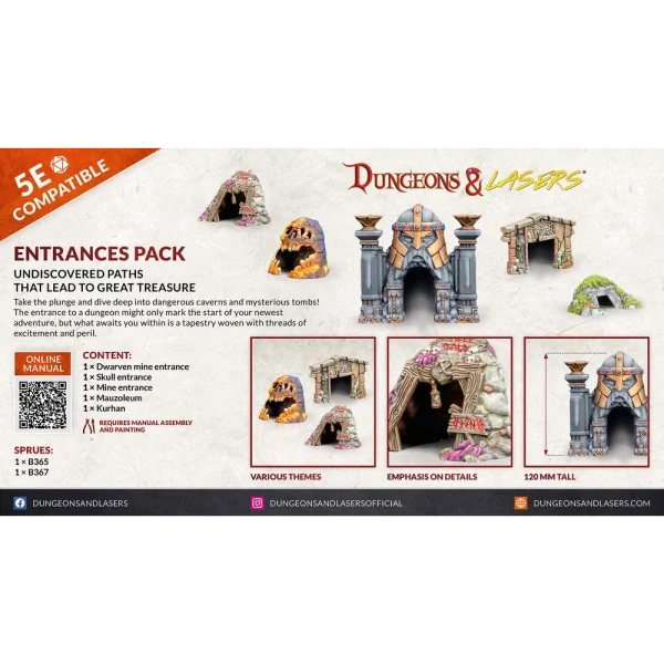 1414675462-9 Archon Studio - Dungeons & Lasers - Expansion Set: ENTRANCES PACK
