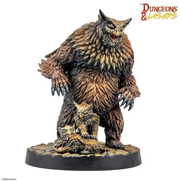 Archon Studio – Dungeons & Lasers Miniatures: OWLBEAR FAMILY - Archon Studio - Ludik Vault