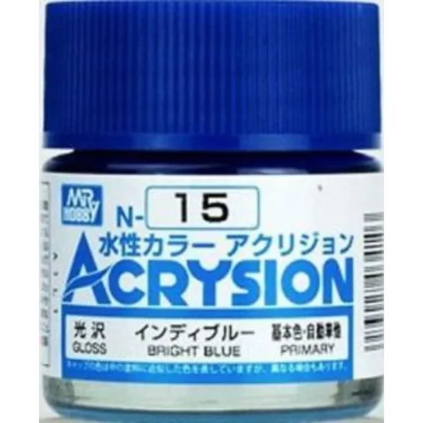 Mr Hobby – Acrysion (10 ml) Bright Blue – N-015 - Mr Hobby - Ludik Vault